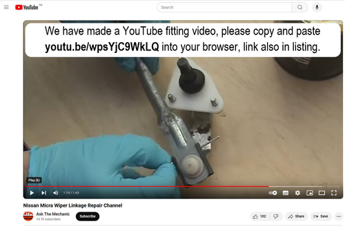 Fits Navara D40 and X-Trail T30 Windscreen Wiper Linkage Repair Channel Clip NI - Picture 5 of 5