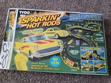 Tyco Sparkin' Hot Rods Nite Glow race set