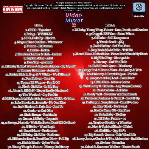 #No8to12TV Video Myxer 22 * 60 official Rap, Hip-Hop, R&B music videos *2 DVDs* - Picture 2 of 2