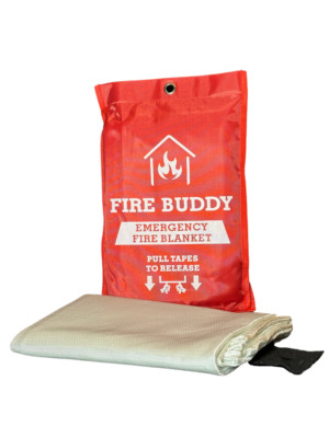 Emergency Fire Blanket - 1 Pack - 39  x 39  Fiberglass Fire Suppression Blanket 