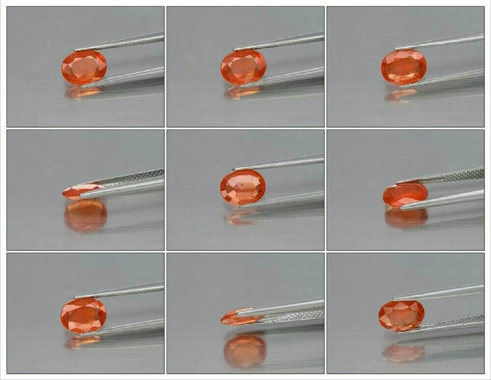 1.39 Ct Zafiro Natural Naranja Origen Songea, Tanzania forma Oval(Ver video) - Imagen 2 de 2