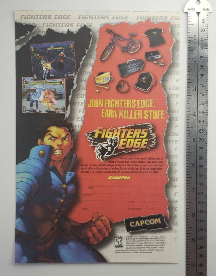 Fighter's Edge capcom Video Game RARE Print Advertisement | eBay