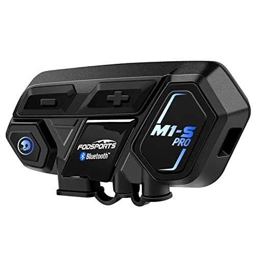FODSPORTS Motorcycle Bluetooth Intercom with Music Sharing,  Assorted Sizes