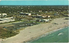 Air View of Ultra-Modern Beach, Venice, Florida, On The Gulf of Mexico Postcard