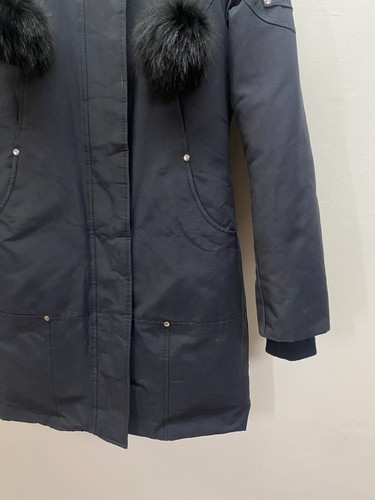 Authentic Womens Moose Knuckles Stirling Hooded Parka Coat Jacket size XS Black - Picture 6 of 20