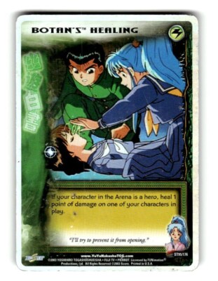 2003 Ghost Files Yu Yu Hakushi Trading Card Game ST95 Botan's Healing FOIL