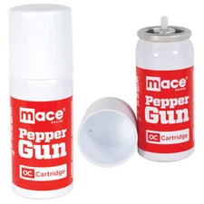 Mace Pepper Gun Refill Cartridges, 2-Pack OC Pepper Spray