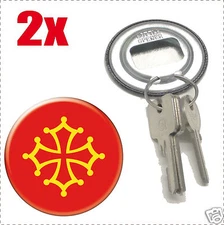 2 Occitan Occitanie Flag Keychain Decapsulators