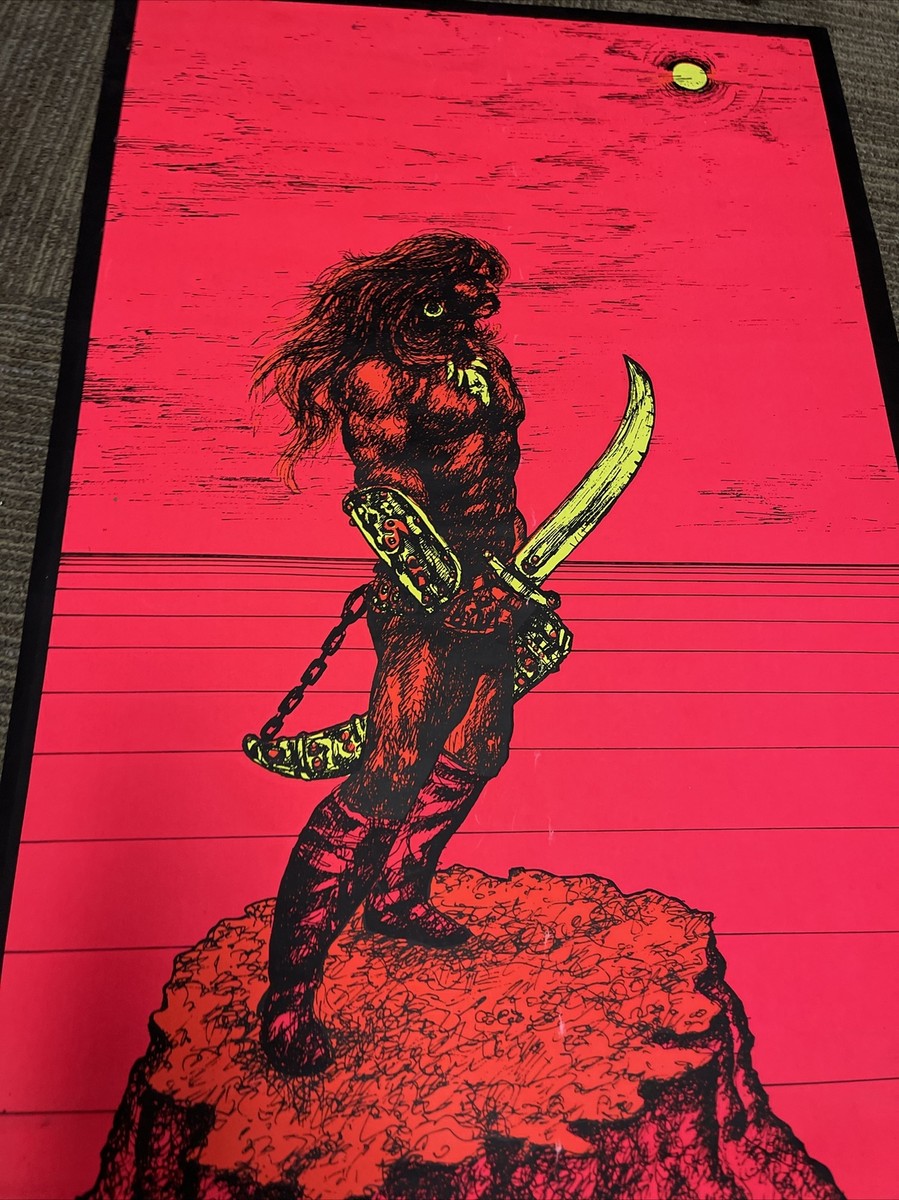 148 1969 First Printing WARRIOR II BlackLight Black Light Poster