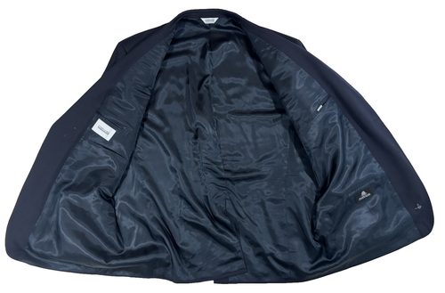 navy blue Joseph & Feiss blazer jacket sport suit coat gold buttons 52 T L - 第 4/11 張圖片