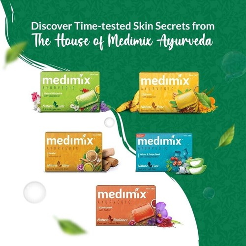 Medimix Ayurvedic Herbal Classic 18 Herbs Soap 75 gms Each pack of 6 FREE SHIP - Picture 4 of 10