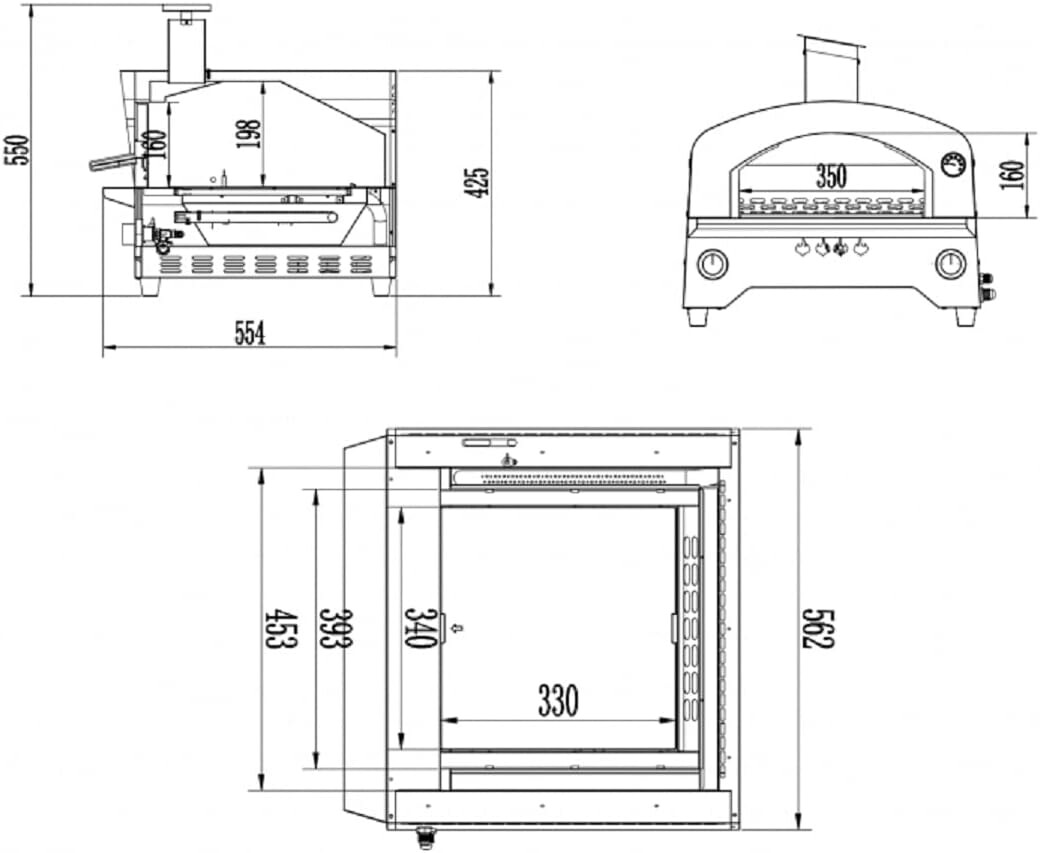 Forno Per Pizza A Gas Speedy500 - Doppio Bruciatore, Pietra Refrattaria - Foto 8