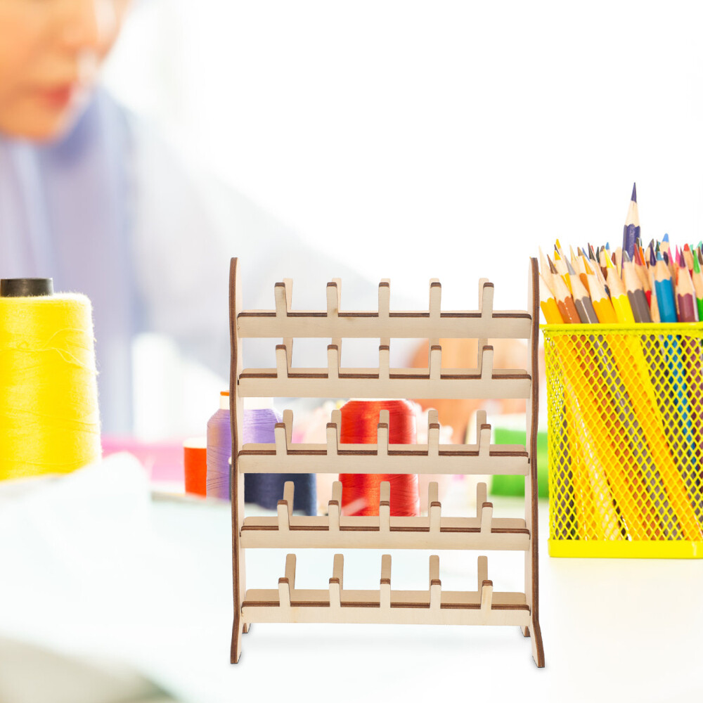 Spool Wooden Holder Rack Embroidery Thread Organizing Sewing Thread Organizer