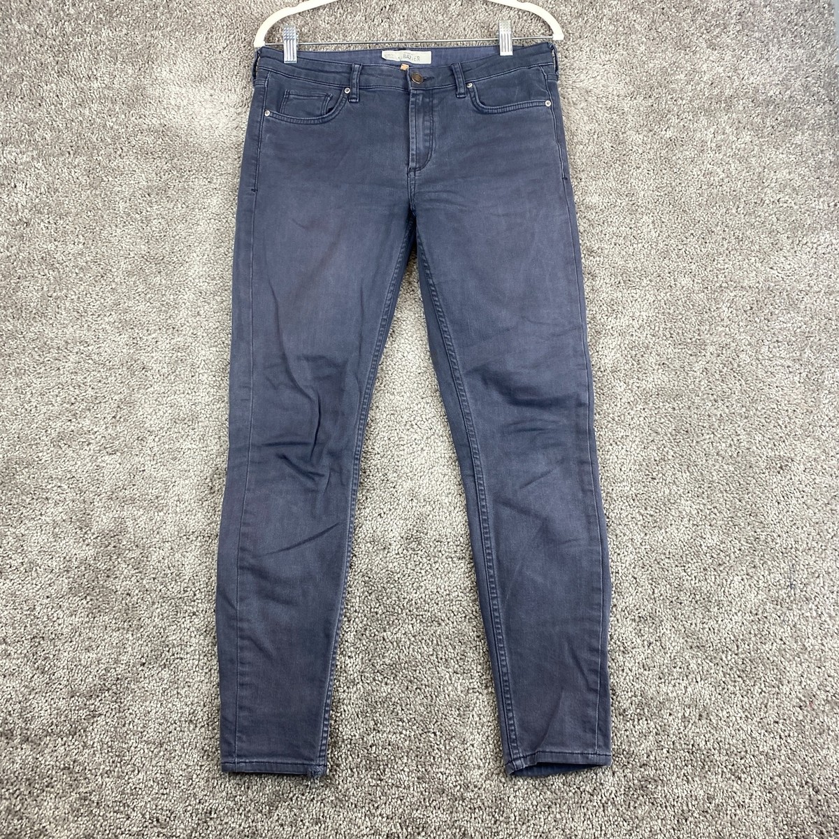 TOPSHOP MOTO Baxter Skinny Jeans Women's Size W30xL32 Gray Low