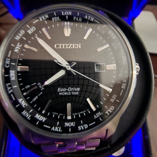 Citizen Eco-Drive Men's World Time Perpetual Calendar Watch 41mm BX1000-57E - Picture 2 of 6