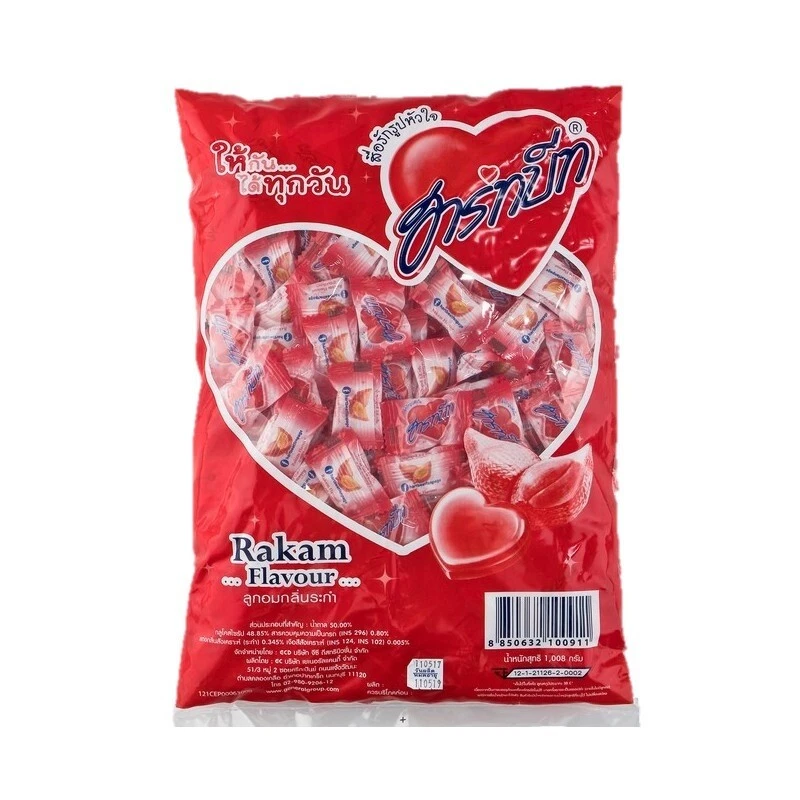 360 caramelos HEARTBEAT RAKAM sabor fruta tailandesa tropical forma de corazón DULCE Y ÁCIDO Foto 4 de 4