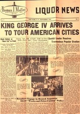 1934 Liquor News Thomas J Molloy & Co King George IV Tours American Cities