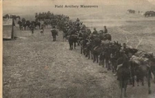 Military Army Pre WWI Soldiers Filed Artillery Maneuvers Post Card