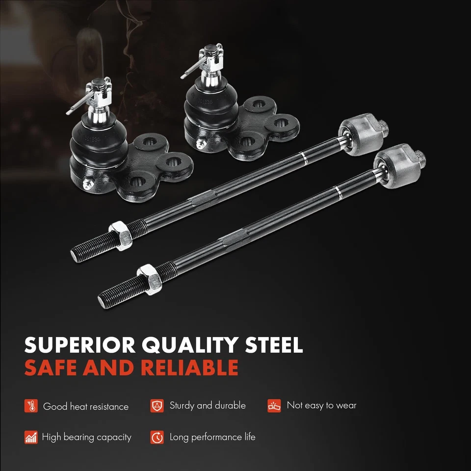 6x juntas esféricas frontais e extremidades de haste de amarração para Buick LeSabre 2000-2005 Cadillac DeVille - Imagem 3 de 4