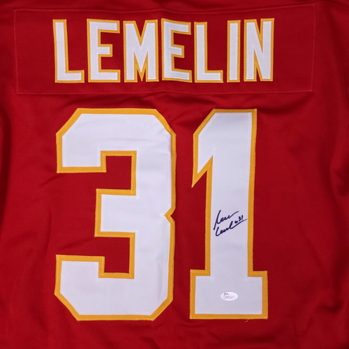 (S14) Hand Signed Rejean Reggie Lemelin Hockey Jersey #31 Calgary Flames JSA COA - Picture 3 of 3