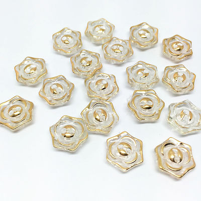 Lot De 20 Boutons Ronds Perle Doré 11 Mm - Pour Scrapbooking, Mercerie, Couture, Bricolage Déco