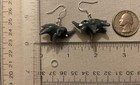 GRAY ELEPHANT GLASS BEAD EARRINGS with SS Ear Wires AFRICAN ASIAN TRUNK TUSK — photo 7