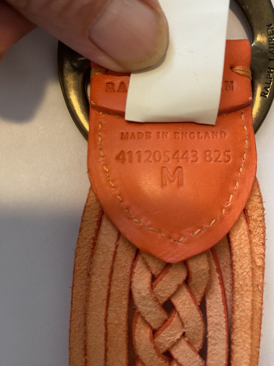Ralph Lauren Made in England Genuine Leather Belt Turquoise  display picture 3