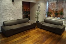 Sofagarnitur 3+2 Sitzer Echtleder Sofa 100% Echtes Leder Couch Rindsleder 