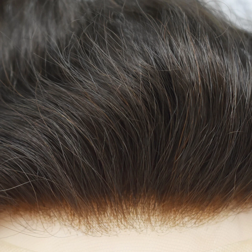 Pieza de cabello para hombre sistema de reemplazo de cabello humano frente de encaje unidades de cabello toupee para hombre Foto 2 de 4