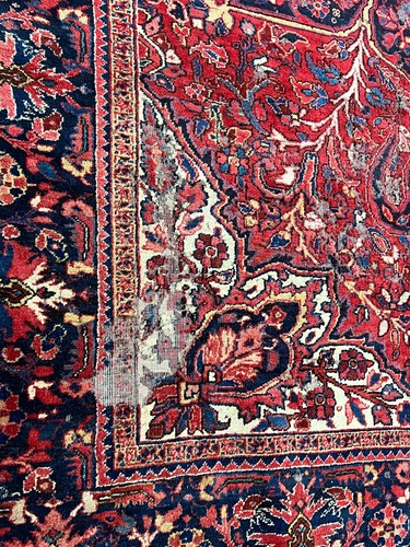 Antiker Unikat Handgeknüpfter Orientteppich Heriz 390x285 cm rug carpet - Bild 12 von 24