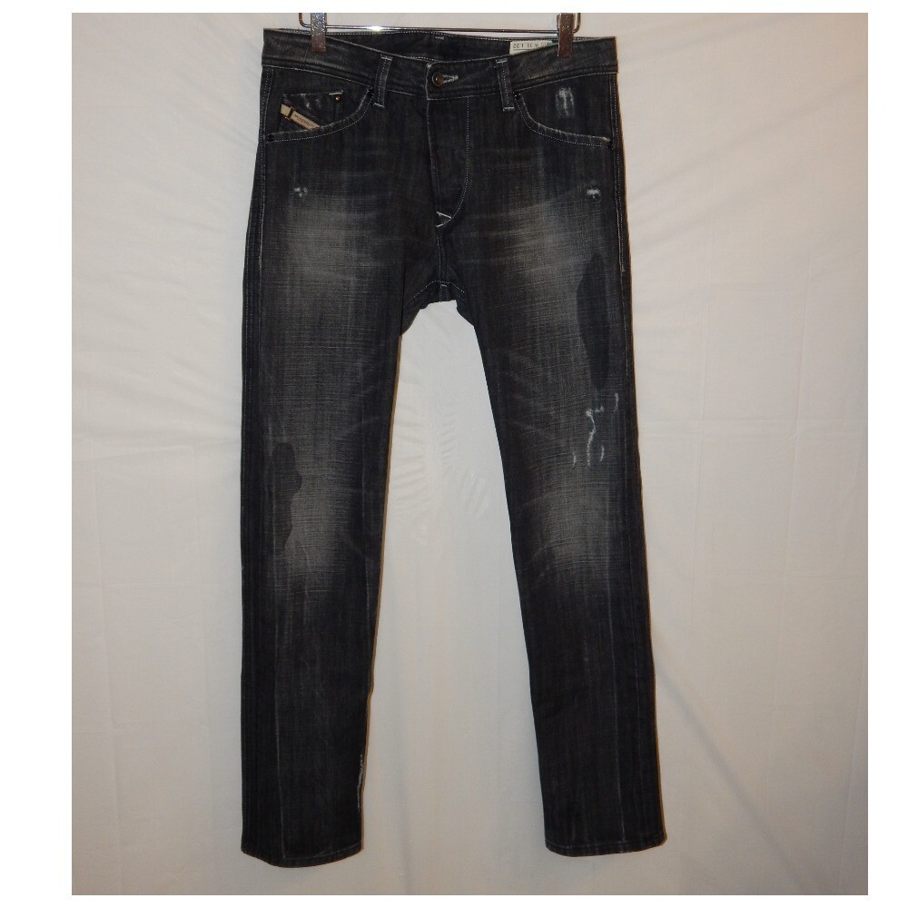 Jeans Destroyed Black Denim Diesel Darron Diesel 008UP W31