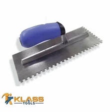 4-1/2" X 11" Notched Trowel with 1/4" Teeth Dept by KlassTools