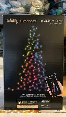 Twinkly Lumations 50 RGB LED APP CONTROLLED Mappable LIGHTS 16.3 ft -NEW