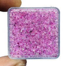 500 Pcs Natural Pink Sapphire 0.9mm Round Cut Untreated Loose Gemstones Lot