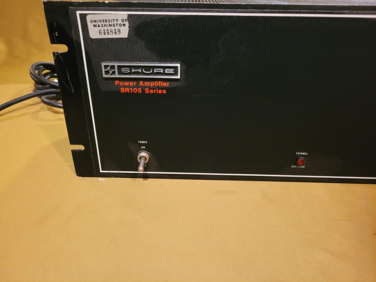 Shure SR105 Series Solid State Mono Power Amplifier Tested Nice