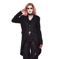 Jawbreaker Raw Edges Blazer Coat (black)