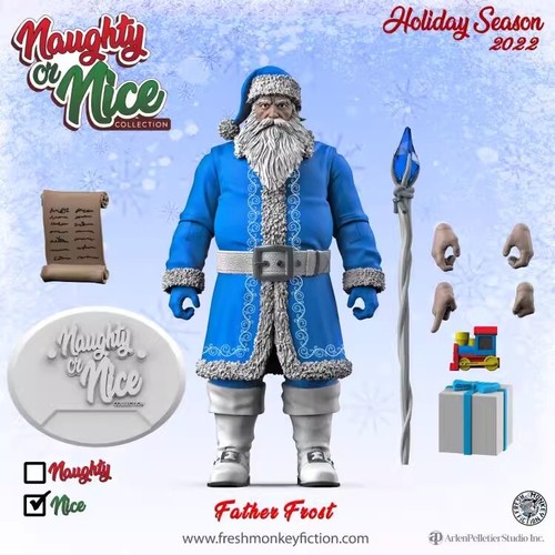 Fresh Monkey Holiday Season 2022 Barbarian Naughty Santa Claus Action Figure Toy - Picture 23 of 30