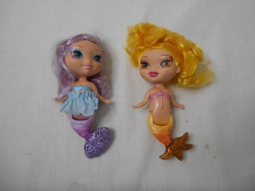 1 Mattel 2005 Barbie Fairytopia 5" Mermaidia MerFairies Purple Yellow Hair Lot