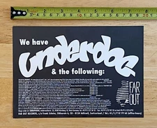 UNDERDOG NYHC Far Out Records 1991 Punk Flyer Ad KBD Youth Of Today sXe Cro Mags