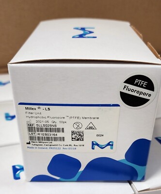 Millipore SLLS025NS Millex LS Hydrophobic  Fluoropore PTFE syringe filter 50/PK