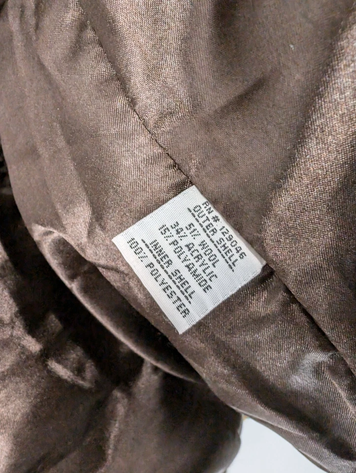 What Goes Around 复古黄色粗花呢腰带格子斗篷腰带夹克大号 — 第 4/4 张图片