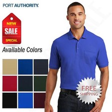 Port Authority Mens Short Sleeve Classic Pique Polo Shirt With Pocket K100P