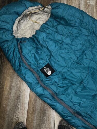 Vntg The North Face Snowshoe Reg Nylon Mummy Sleeping Bag 31”x85” 50oz Poly Fill - Picture 5 of 9