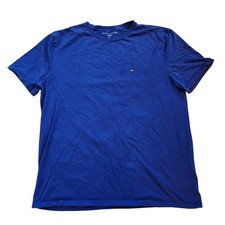 Tommy Hilfiger Mens T-Shirt Size L Blue Short Sleeve Crew Neck