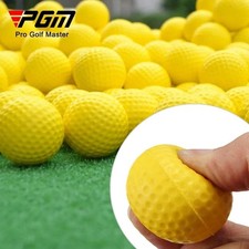 10Pcs Yellow PU Foam Golf Balls Sponge Elastic Indoor Outdoor Practice Training