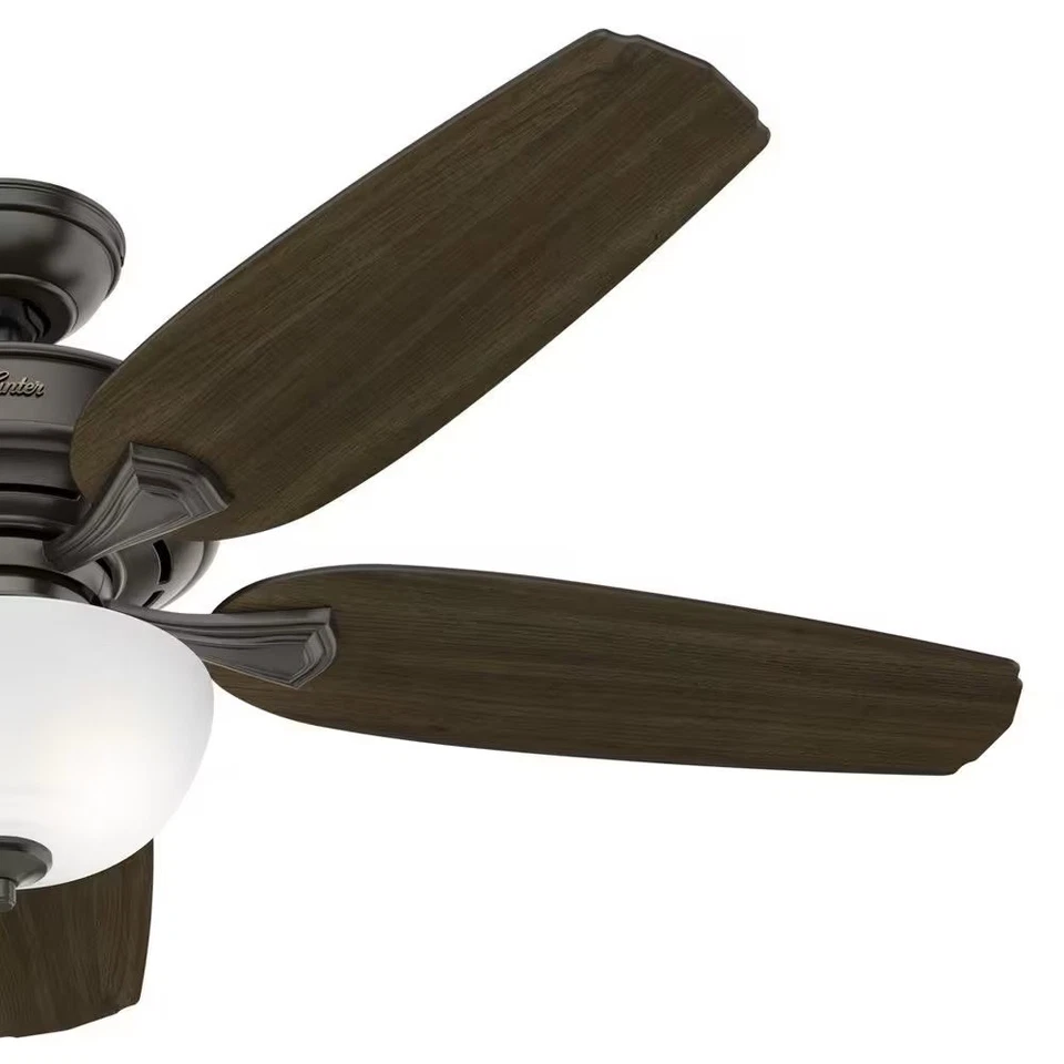 (1) HUNTER Channing Replacement Ceiling Fan Blade 2 Sided Dark Walnut Barnwood - Image 2 of 4
