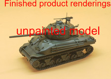 3D printing kit 1/72/87 US M4A1 76 W Sherman Medium Tank Model Unpainted
