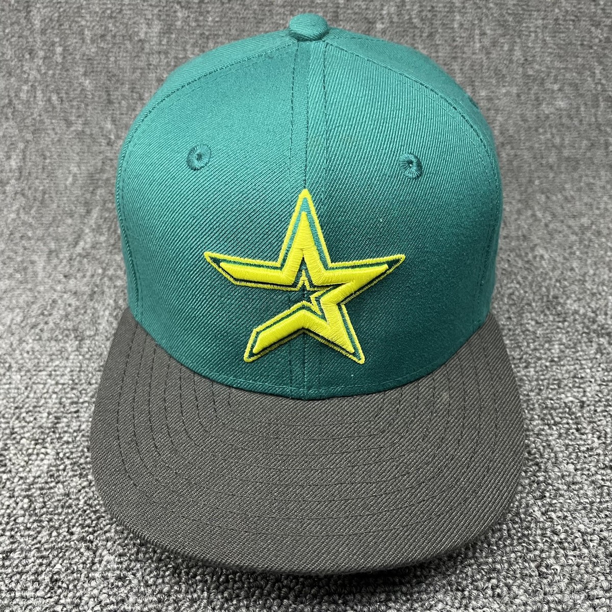 New Era 59FIFTY Houston Astros Youth Fitted Hat 6 3/8 Green Grey Yellow Star