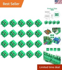 20 Pcs 5mm 2 Pin Screw Terminal Block Circuit Board Connectors PCB Terminal B...