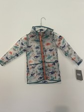 NWT 4t Hunter Dinosour Printed Clear Rain Jacket Boys